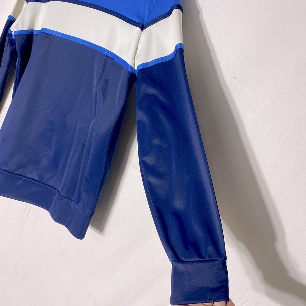 Vintage Free Dress 70s Blue White Track Suit S Dadcore Grandpacore Activewear - Picture 11 of 13